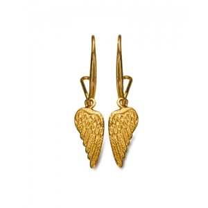Engelsfl&uuml;gel Ohrringe 1cm Gold